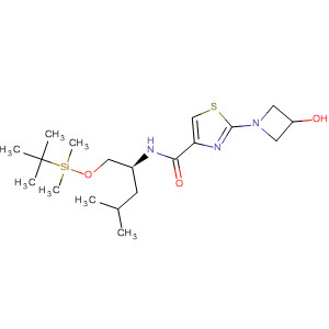 429669-85-2  4-Thiazolecarboxamide,N-[(1S)-1-[[[(1,1-dimethylethyl)dimethylsilyl]oxy]methyl]-3-methylbutyl]-2-(3-hydroxy-1-azetidinyl)-