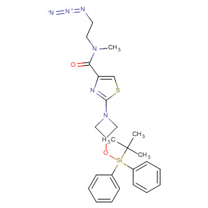 429672-14-0  4-Thiazolecarboxamide,N-(2-azidoethyl)-2-[3-[[(1,1-dimethylethyl)diphenylsilyl]oxy]-1-azetidinyl]-N-methyl-