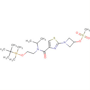429672-28-6  4-Thiazolecarboxamide,N-[2-[[(1,1-dimethylethyl)dimethylsilyl]oxy]ethyl]-N-(1-methylethyl)-2-[3-[(methylsulfonyl)oxy]-1-azetidinyl]-