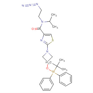 429672-31-1  4-Thiazolecarboxamide,N-(2-azidoethyl)-2-[3-[[(1,1-dimethylethyl)diphenylsilyl]oxy]-1-azetidinyl]-N-(1-methylethyl)-