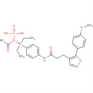 430531-07-0  Phosphonic acid,[[4-[[3-[5-[4-(methylthio)phenyl]-4-isoxazolyl]-1-oxopropyl]amino]phenyl]methyl]-, diethyl ester