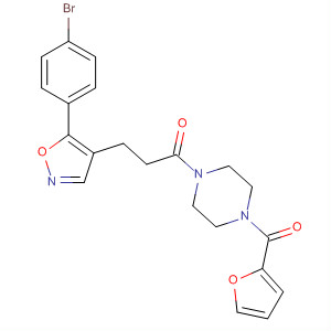 430531-35-4  Piperazine,1-[3-[5-(4-bromophenyl)-4-isoxazolyl]-1-oxopropyl]-4-(2-furanylcarbonyl)-