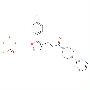 430532-26-6  Piperazine,1-[3-[5-(4-fluorophenyl)-4-isoxazolyl]-1-oxopropyl]-4-(2-pyrimidinyl)-,mono(trifluoroacetate)
