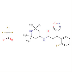 430532-82-4  4-Isoxazolepropanamide,5-(4-fluorophenyl)-N-(2,2,6,6-tetramethyl-4-piperidinyl)-,mono(trifluoroacetate)
