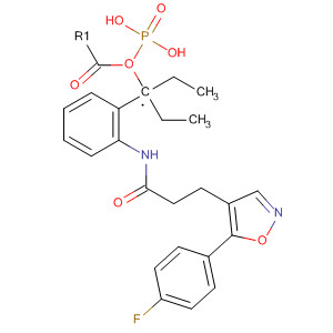 430534-45-5  Phosphonic acid,[[2-[[3-[5-(4-fluorophenyl)-4-isoxazolyl]-1-oxopropyl]amino]phenyl]methyl]-, diethyl ester