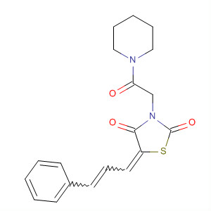 433249-04-8  Piperidine,1-[[2,4-dioxo-5-(3-phenyl-2-propenylidene)-3-thiazolidinyl]acetyl]-