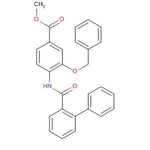 433263-75-3  Benzoic acid,4-[([1,1'-biphenyl]-2-ylcarbonyl)amino]-3-(phenylmethoxy)-, methyl ester