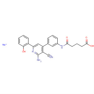 433958-78-2  Pentanoic acid,5-[[3-[2-amino-3-cyano-6-(2-hydroxyphenyl)-4-pyridinyl]phenyl]amino]-5-oxo-, monosodium salt