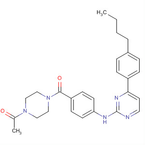 434945-42-3  Piperazine,1-acetyl-4-[4-[[4-(4-butylphenyl)-2-pyrimidinyl]amino]benzoyl]-