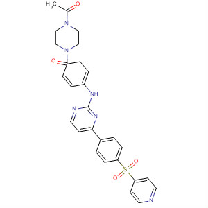 434945-75-2  Piperazine,1-acetyl-4-[4-[[4-[4-(4-pyridinylsulfonyl)phenyl]-2-pyrimidinyl]amino]benzoyl]-