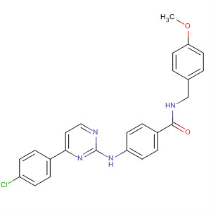 434946-48-2  Benzamide,4-[[4-(4-chlorophenyl)-2-pyrimidinyl]amino]-N-[(4-methoxyphenyl)methyl]-