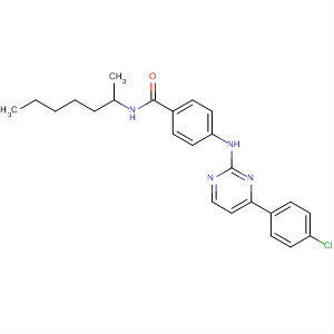 434946-57-3  Benzamide,4-[[4-(4-chlorophenyl)-2-pyrimidinyl]amino]-N-(1-methylhexyl)-