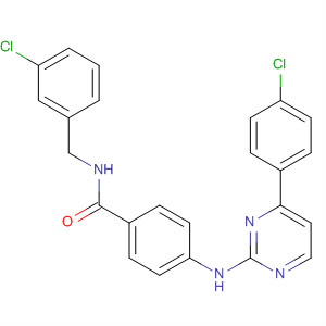 434946-62-0  Benzamide,N-[(3-chlorophenyl)methyl]-4-[[4-(4-chlorophenyl)-2-pyrimidinyl]amino]-