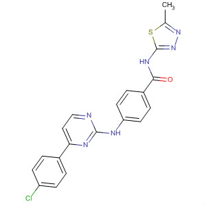 434946-71-1  Benzamide,4-[[4-(4-chlorophenyl)-2-pyrimidinyl]amino]-N-(5-methyl-1,3,4-thiadiazol-2-yl)-