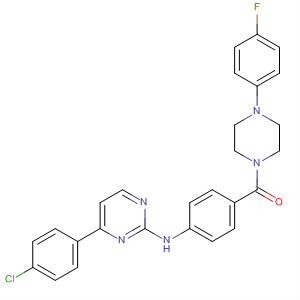 434946-95-9  Piperazine,1-[4-[[4-(4-chlorophenyl)-2-pyrimidinyl]amino]benzoyl]-4-(4-fluorophenyl)-