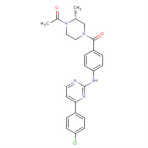 434947-37-2  Piperazine,1-acetyl-4-[4-[[4-(4-chlorophenyl)-2-pyrimidinyl]amino]benzoyl]-2-methyl-, (2R)-