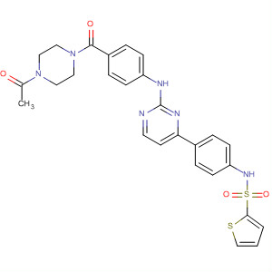 434948-13-7  Piperazine,1-acetyl-4-[4-[[4-[4-[(2-thienylsulfonyl)amino]phenyl]-2-pyrimidinyl]amino]benzoyl]-