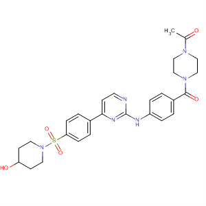 434949-71-0  Piperazine,1-acetyl-4-[4-[[4-[4-[(4-hydroxy-1-piperidinyl)sulfonyl]phenyl]-2-pyrimidinyl]amino]benzoyl]-