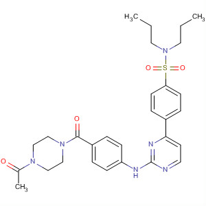 434950-25-1  Piperazine,1-acetyl-4-[4-[[4-[4-[(dipropylamino)sulfonyl]phenyl]-2-pyrimidinyl]amino]benzoyl]-