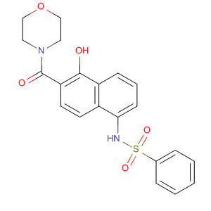 436848-30-5  Morpholine,4-[[1-hydroxy-5-[(phenylsulfonyl)amino]-2-naphthalenyl]carbonyl]-