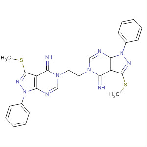 437709-04-1  4H-Pyrazolo[3,4-d]pyrimidin-4-imine,5,5'-(1,2-ethanediyl)bis[1,5-dihydro-3-(methylthio)-1-phenyl-