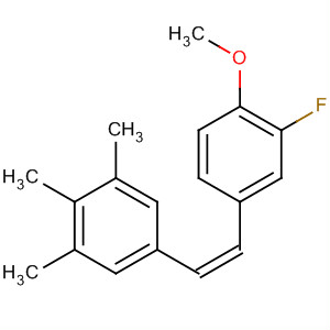 438534-28-2  Benzene, 5-[(1Z)-2-(3-fluoro-4-methoxyphenyl)ethenyl]-1,2,3-trimethyl-