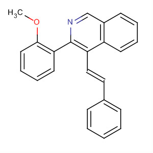 438565-05-0  Isoquinoline, 3-(2-methoxyphenyl)-4-[(1E)-2-phenylethenyl]-