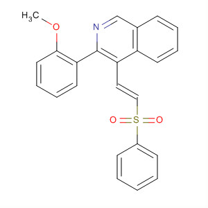 438565-06-1  Isoquinoline, 3-(2-methoxyphenyl)-4-[(1E)-2-(phenylsulfonyl)ethenyl]-