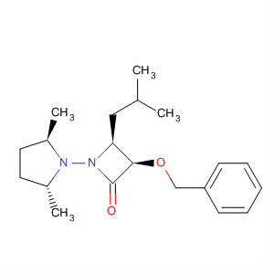 438566-55-3  2-Azetidinone,1-[(2R,5R)-2,5-dimethyl-1-pyrrolidinyl]-4-(2-methylpropyl)-3-(phenylmethoxy)-, (3R,4S)-