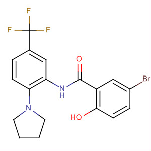 439144-90-8  Benzamide,5-bromo-2-hydroxy-N-[2-(1-pyrrolidinyl)-5-(trifluoromethyl)phenyl]-