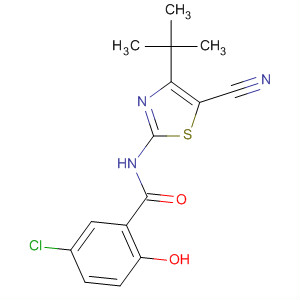 439145-36-5  Benzamide,5-chloro-N-[5-cyano-4-(1,1-dimethylethyl)-2-thiazolyl]-2-hydroxy-