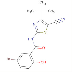 439145-37-6  Benzamide,5-bromo-N-[5-cyano-4-(1,1-dimethylethyl)-2-thiazolyl]-2-hydroxy-