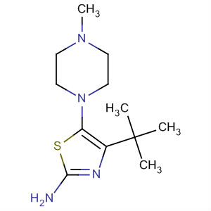 439146-09-5  2-Thiazolamine, 4-(1,1-dimethylethyl)-5-(4-methyl-1-piperazinyl)-