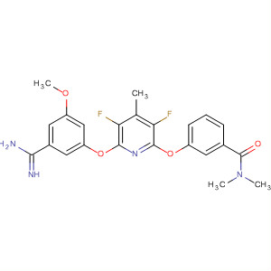 439801-01-1  Benzamide,3-[[6-[3-(aminoiminomethyl)-5-methoxyphenoxy]-3,5-difluoro-4-methyl-2-pyridinyl]oxy]-N,N-dimethyl-