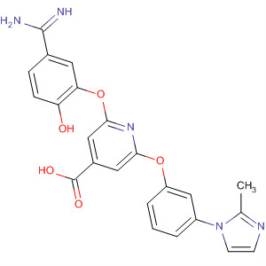 439801-18-0  4-Pyridinecarboxylic acid,2-[5-(aminoiminomethyl)-2-hydroxyphenoxy]-6-[3-(2-methyl-1H-imidazol-1-yl)phenoxy]-