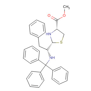 440320-95-6  4-Thiazolidinecarboxylic acid,2-[(1R)-2-phenyl-1-[(triphenylmethyl)amino]ethyl]-, methyl ester,(2R,4R)-