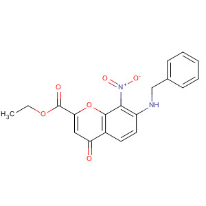 440635-72-3  4H-1-Benzopyran-2-carboxylic acid,8-nitro-4-oxo-7-[(phenylmethyl)amino]-, ethyl ester