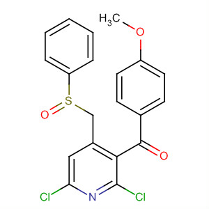 441052-95-5  Methanone,[2,6-dichloro-4-[(phenylsulfinyl)methyl]-3-pyridinyl](4-methoxyphenyl)-