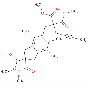 444345-36-2  2H-Indene-2,2-dicarboxylic acid,5-[2,2-bis(methoxycarbonyl)-4-hexynyl]-1,3-dihydro-4,6,7-trimethyl-,dimethyl ester