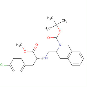 444583-49-7  2(1H)-Isoquinolinecarboxylic acid,3-[[[(1R)-1-[(4-chlorophenyl)methyl]-2-methoxy-2-oxoethyl]amino]methyl]-3,4-dihydro-, 1,1-dimethylethyl ester, (3R)-