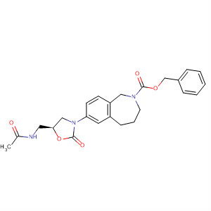 444588-30-1  2H-2-Benzazepine-2-carboxylic acid,7-[(5S)-5-[(acetylamino)methyl]-2-oxo-3-oxazolidinyl]-1,3,4,5-tetrahydro-, phenylmethyl ester