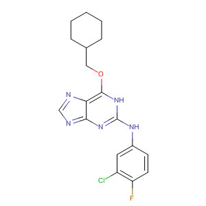 444722-91-2  1H-Purin-2-amine, N-(3-chloro-4-fluorophenyl)-6-(cyclohexylmethoxy)-