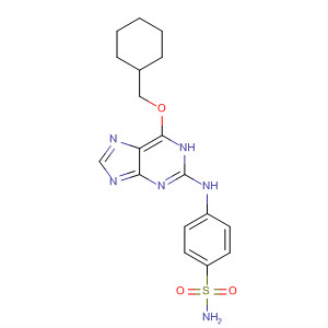 444722-95-6  Benzenesulfonamide, 4-[[6-(cyclohexylmethoxy)-1H-purin-2-yl]amino]-