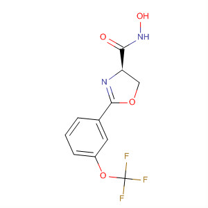 445018-88-2  4-Oxazolecarboxamide,4,5-dihydro-N-hydroxy-2-[3-(trifluoromethoxy)phenyl]-, (4R)-