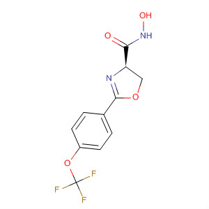 445018-89-3  4-Oxazolecarboxamide,4,5-dihydro-N-hydroxy-2-[4-(trifluoromethoxy)phenyl]-, (4R)-