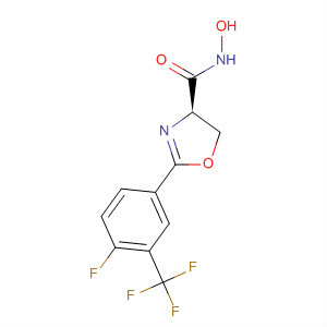 445018-98-4  4-Oxazolecarboxamide,2-[4-fluoro-3-(trifluoromethyl)phenyl]-4,5-dihydro-N-hydroxy-, (4R)-