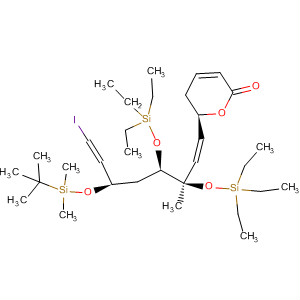 445235-78-9  2H-Pyran-2-one,6-[(1E,3R,4R,6R,7Z)-6-[[(1,1-dimethylethyl)dimethylsilyl]oxy]-8-iodo-3-methyl-3,4-bis[(triethylsilyl)oxy]-1,7-octadienyl]-5,6-dihydro-, (6R)-