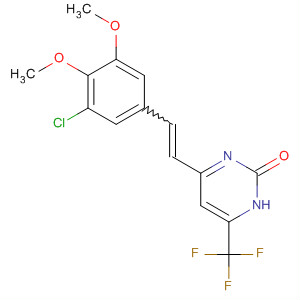 445413-68-3  2(1H)-Pyrimidinone,4-[2-(3-chloro-4,5-dimethoxyphenyl)ethenyl]-6-(trifluoromethyl)-