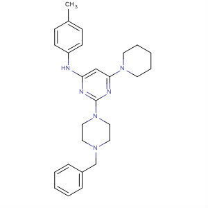 445452-77-7  4-Pyrimidinamine,N-(4-methylphenyl)-2-[4-(phenylmethyl)-1-piperazinyl]-6-(1-piperidinyl)-