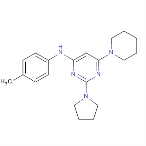 445452-92-6  4-Pyrimidinamine,N-(4-methylphenyl)-6-(1-piperidinyl)-2-(1-pyrrolidinyl)-